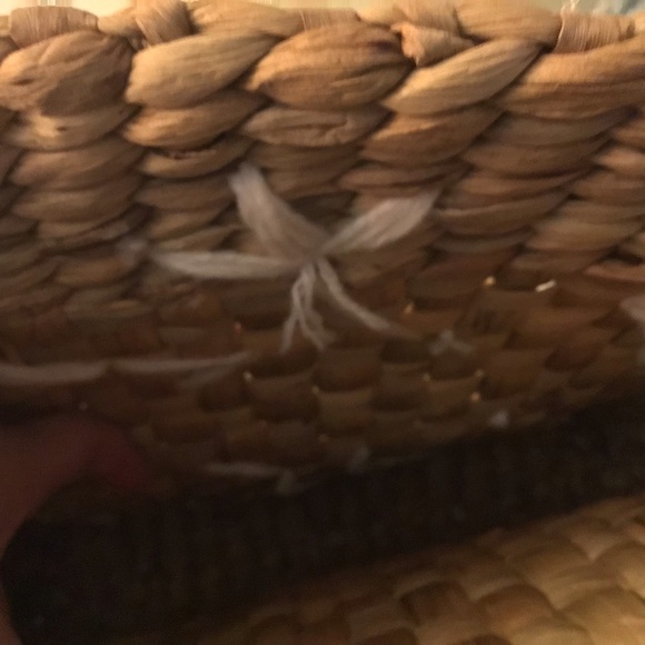 Large Straw Tote Bag Embroidery Natural Neutral Coastal Grandmother Grandma - Picture 3 of 7